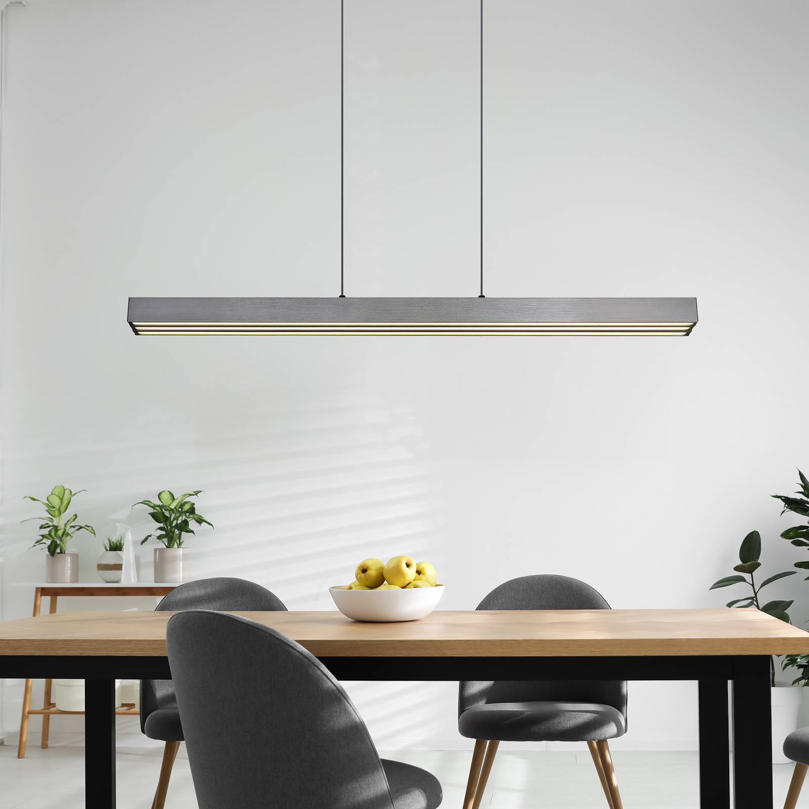 Globo Lampa wisząca Ethan, możliwość ściemniania, aluminiowy / szary / cynkowy, salon / jadalnia, aluminium, nowoczesny