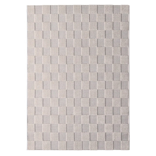 Dywan beżowy w kratę Damas 140x200