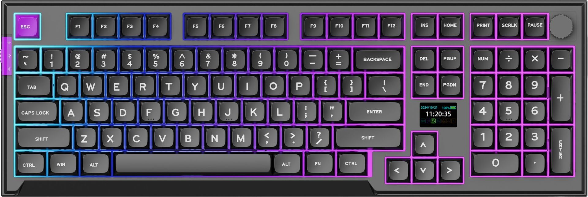 Klawiatura PREYON SILENT CLAW Gateron Brown Pro 3.0 Gasket Mount PSCB105B