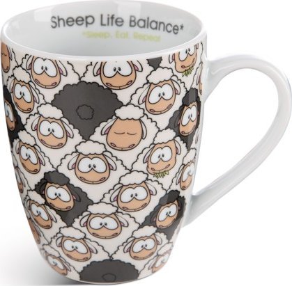 NICI NICI 49683 Kubek porcelanowy Wooly Gang 310ml, papierowa banderola