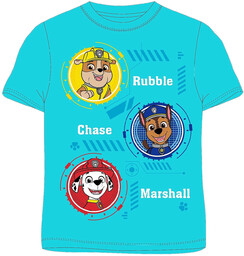 Dziecięcy t-shirt koszulka na krótki rękaw Psi Patrol Niebieska