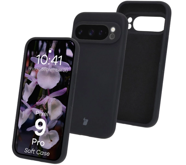Bizon Silikonowe etui Soft Case do Google Pixel 9 Pro, czarne