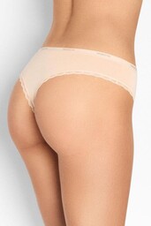 Stringi damskie z wiskozy bambusowej i bawełny organicznej kremowe Julia Marilyn