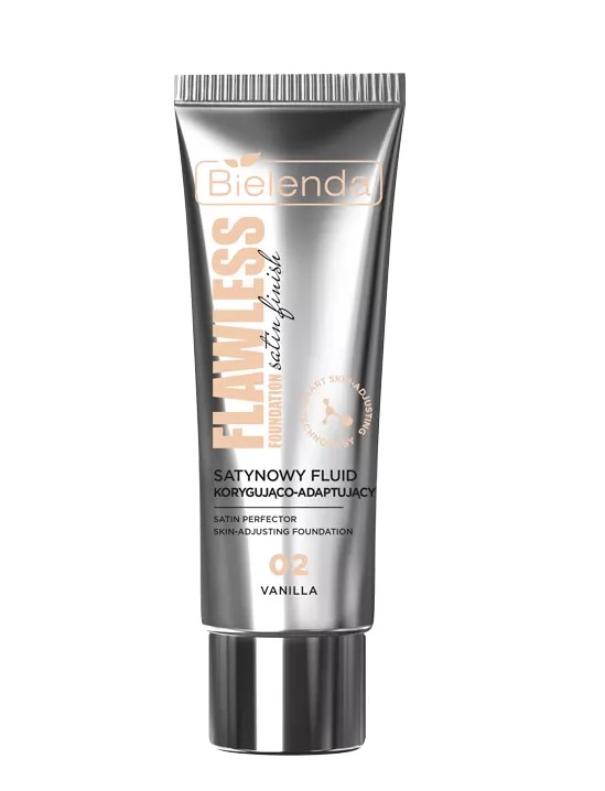 Bielenda Flawless Foundation Satynowy Fluid Korygująco-Adaptujący 02 Vanilla