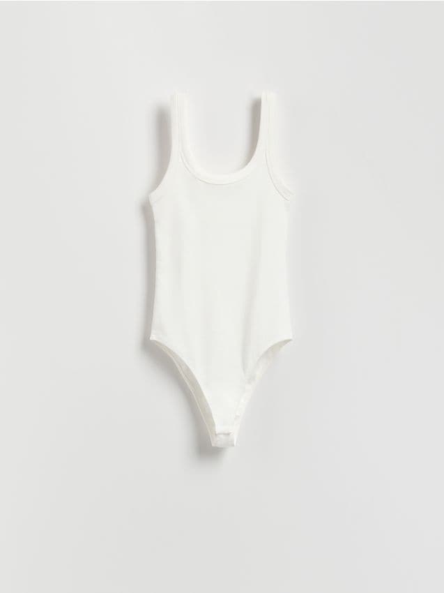 Reserved - Bawełniane body - złamana biel