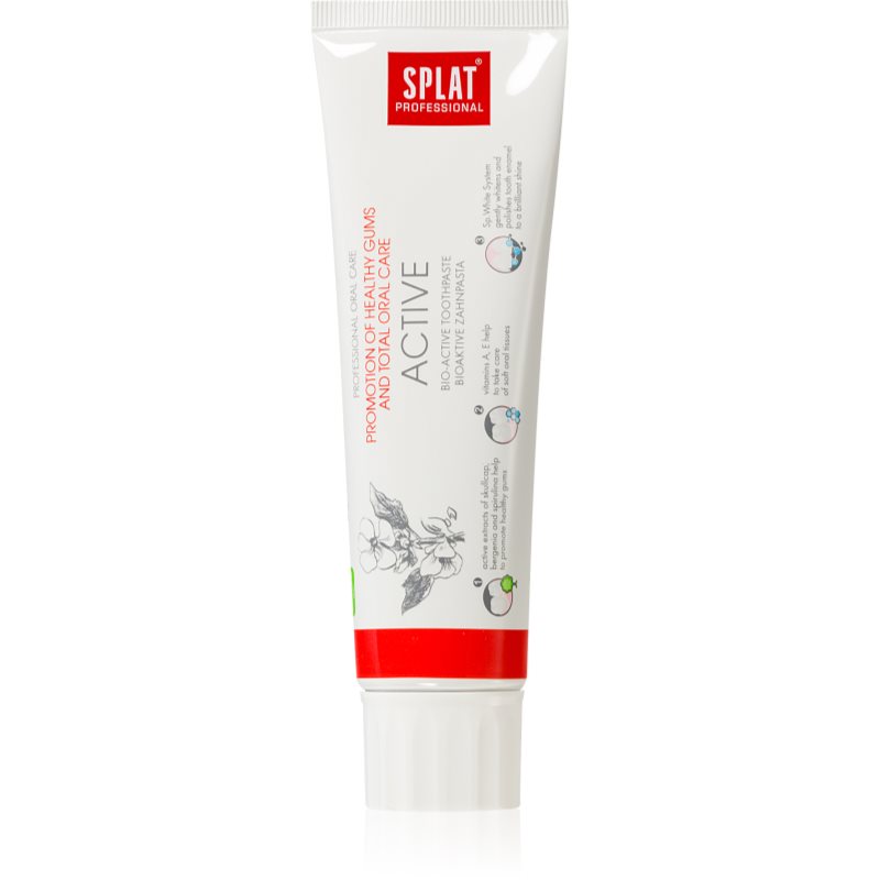 SPLAT Professional ACTIVE 100ml - pasta do zębów z witaminą A+E dla kompleksowej pielęgnacji jamy ustnej oraz dla zdrowych dziąseł