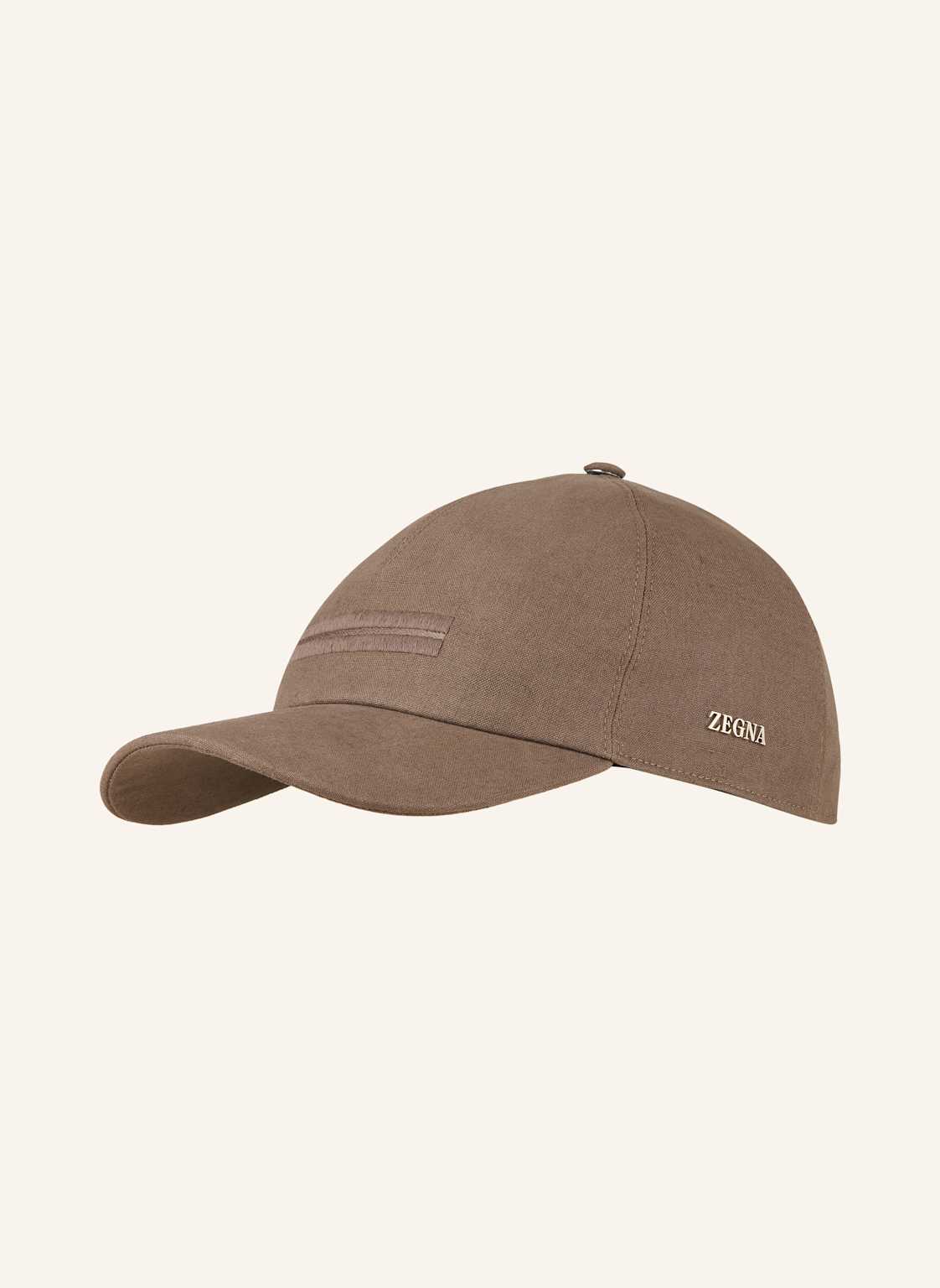 Zegna Czapka Z Lnu braun