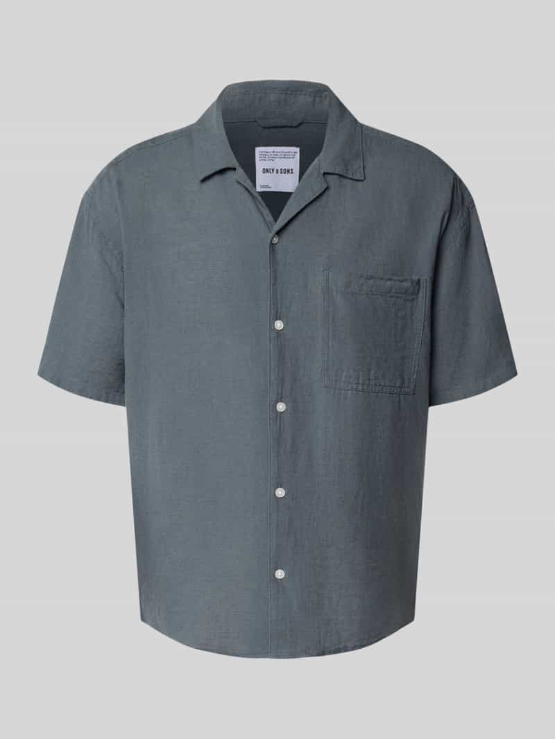 Koszula casualowa o kroju relaxed fit z rękawem o dł. 1/2 model ‘CAIDEN’