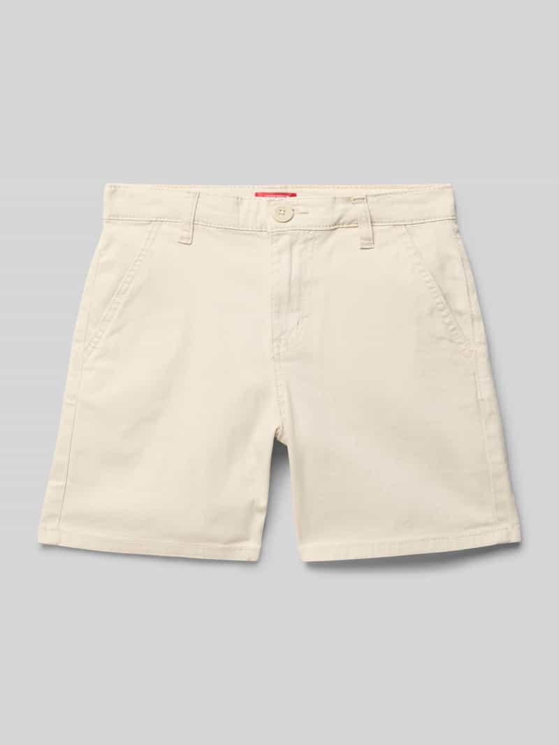 Szorty o kroju relaxed fit z detalem z logo