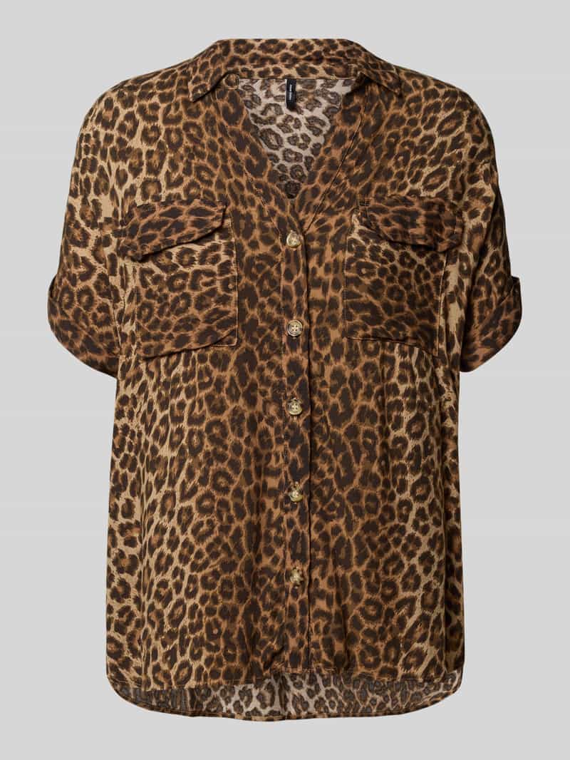 Bluzka koszulowa o luźnym kroju z czystej wiskozy model ‘BUMPY’