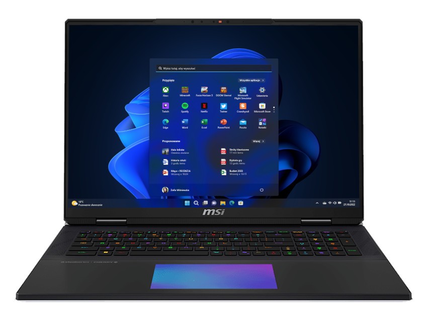 MSI Titan 18 HX AI A2XWJG-477PL- Ultra 9 285HX 18'' 64GB 4TB Win11Pro RTX 5090 A2XWJG-477PL