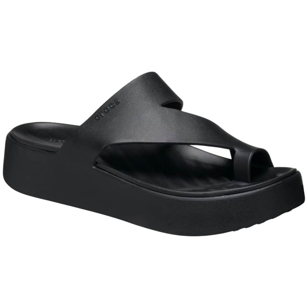 Klapki damskie Crocs Getaway Platform Toe Loop Rozmiar butów (UE): 39-40 / Kolor: czarny