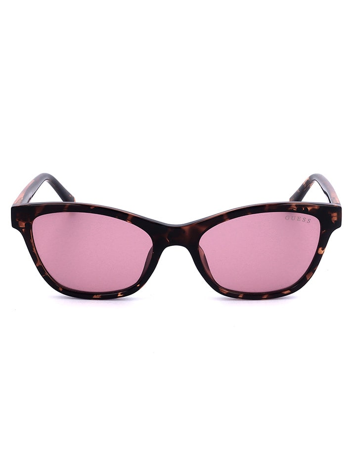 Guess Dziecięce okulary przeciwsłoneczne w kolorze różowo-brązowym