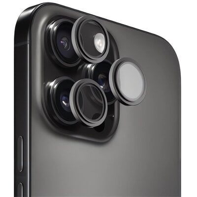 Szkło hartowane na obiektyw HAMMER GLASS Lens Protector do Apple iPhone 15 Pro/15 Pro Max Czarny