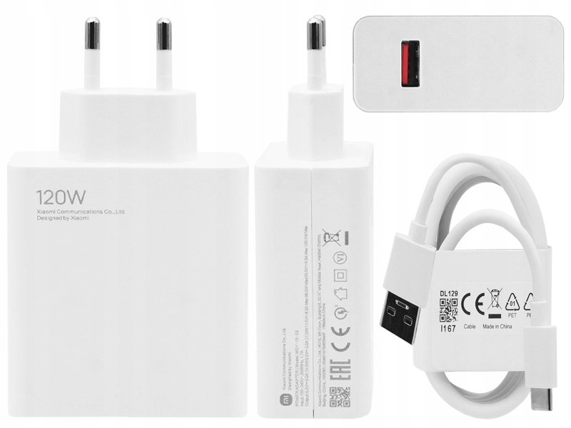 ORYGINALNA ŁADOWARKA SIECIOWA XIAOMI MDY-13-EE 120W 20V 6A + KABEL USB C 1M