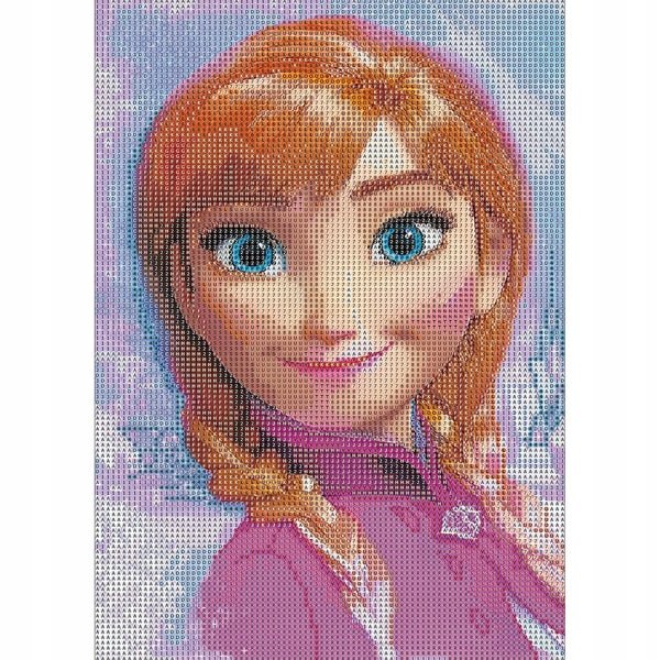 HAFT DIAMENTOWY OBRAZ DIAMOND PAINTING KRAINA LODU ANNA MOZAIKA 30 x 40 cm