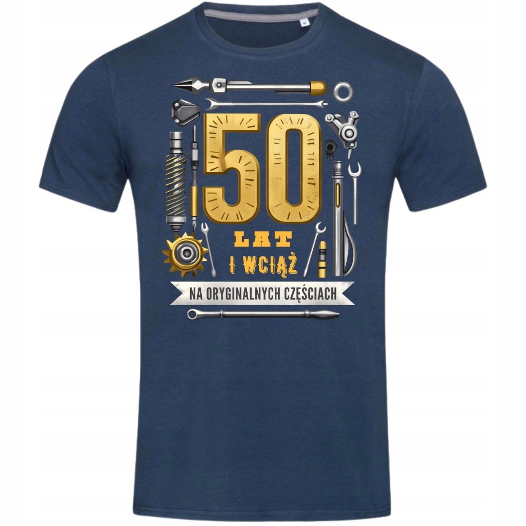Koszulka męska prezent na urodziny 50 Lat i Wciąż na Oryginalnych Częściach