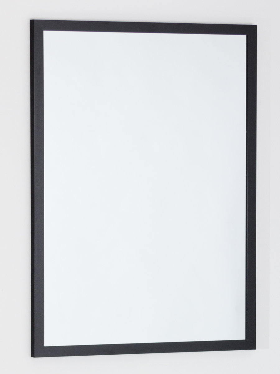 Lustro Profilmat w ramie WĄSKIEJ CZARNEJ 65X65cm PREMIUM