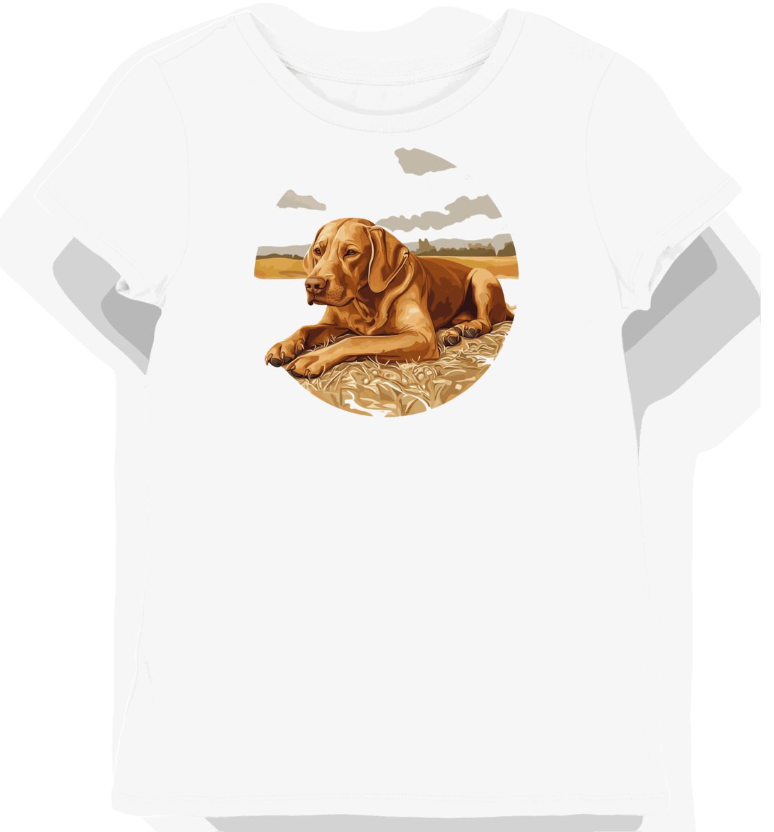 Koszulka damska biała z nadrukiem łapy Vizsla XS