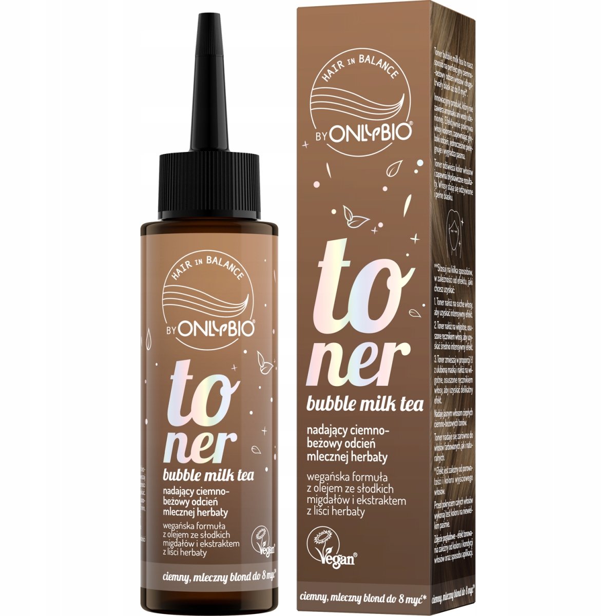 OnlyBio, Toner Do Włosów Bubble Milk Tea Ciemno Beżowy Odcień, 100ml