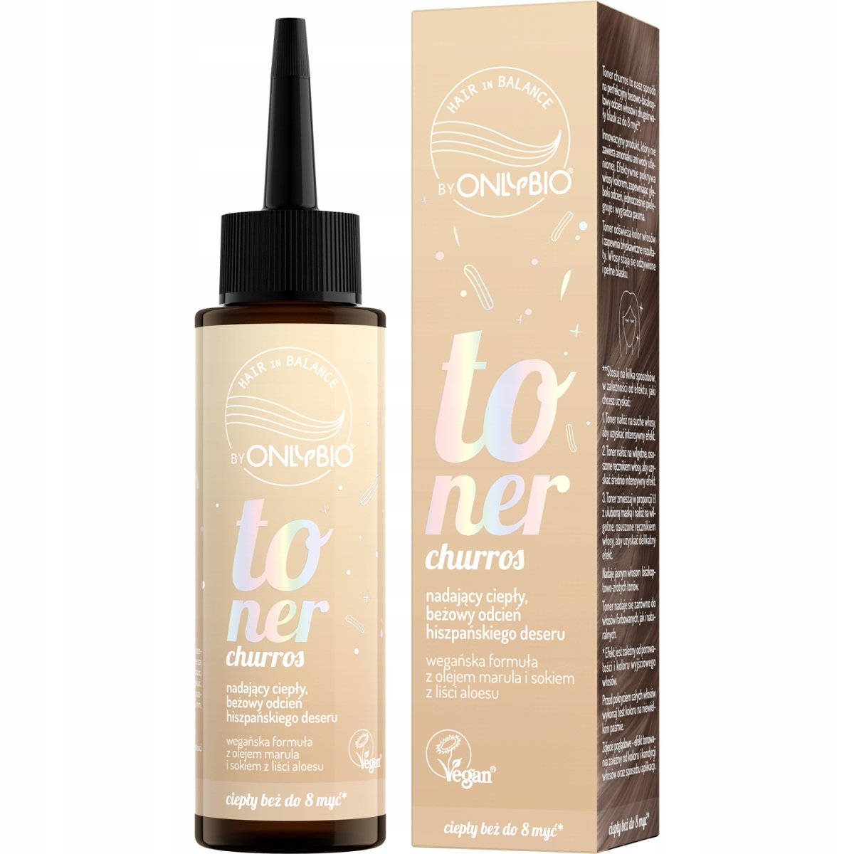 OnlyBio, Toner Do Włosów Churros Ciepły Beżowy Odcień, 100ml