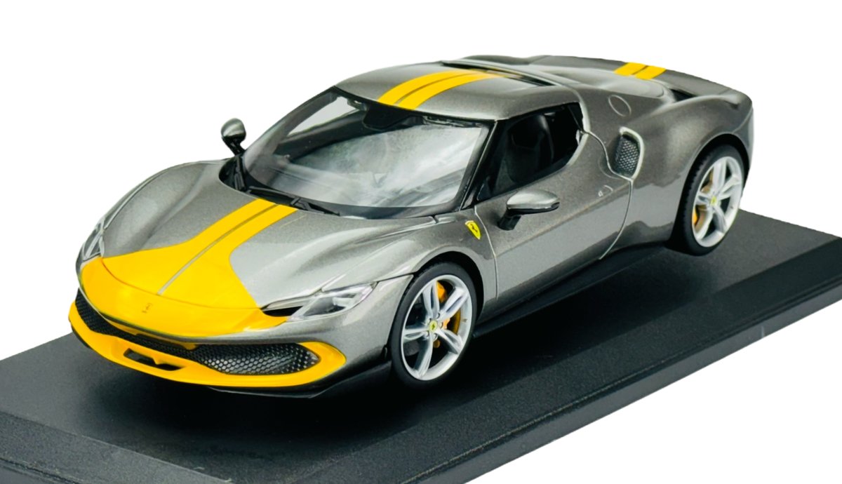 BBURAGO FERRARI 296 GTB ASSETTO FIORANO SREBRNY 1:18 16017