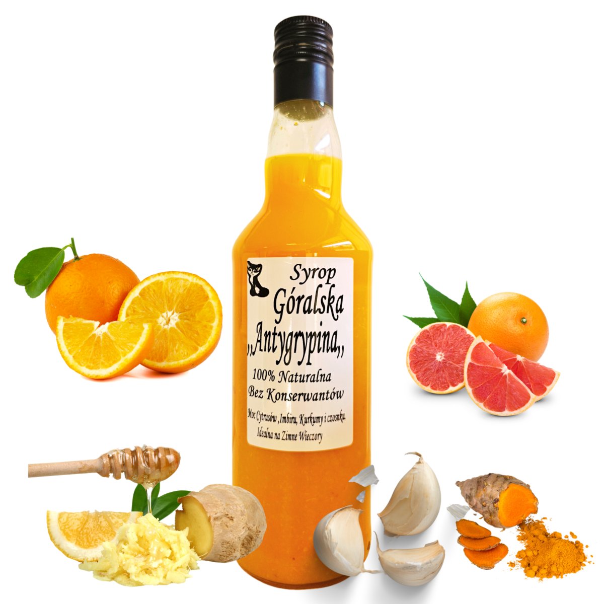 SYROP ANTYGRYPINA 500ml – Naturalny, Góralski, Na Odporność!