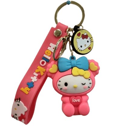 Breloczek Brelok Silikonowy Z Zawieszką I Smyczą Hello Kitty