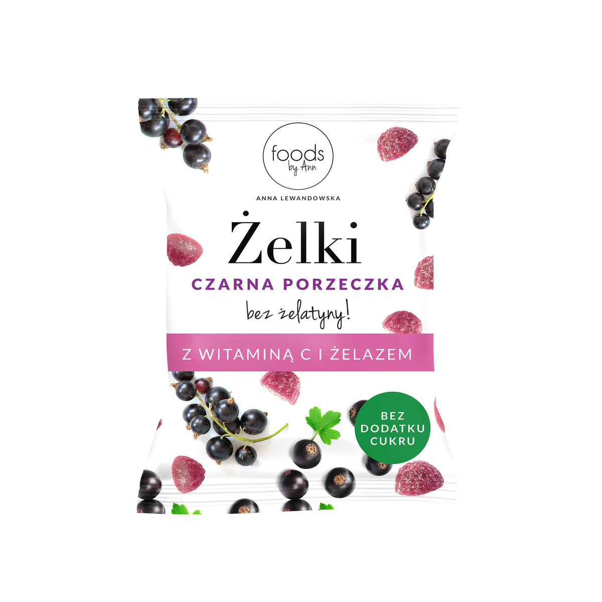 LEVANN FOODS BY ANN ŻELKI OWOCOWE Z WITAMINĄ C, CZARNA PORZECZKA 35G