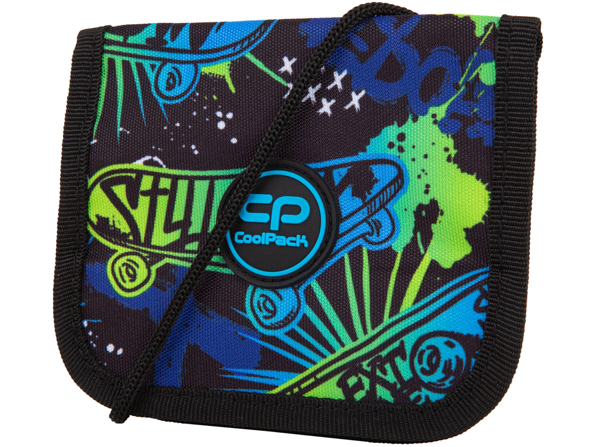 COOLPACK Dziecięcy PORTFEL na Sznurku na Rzep NILL SKATE NIGHT Chłopiec