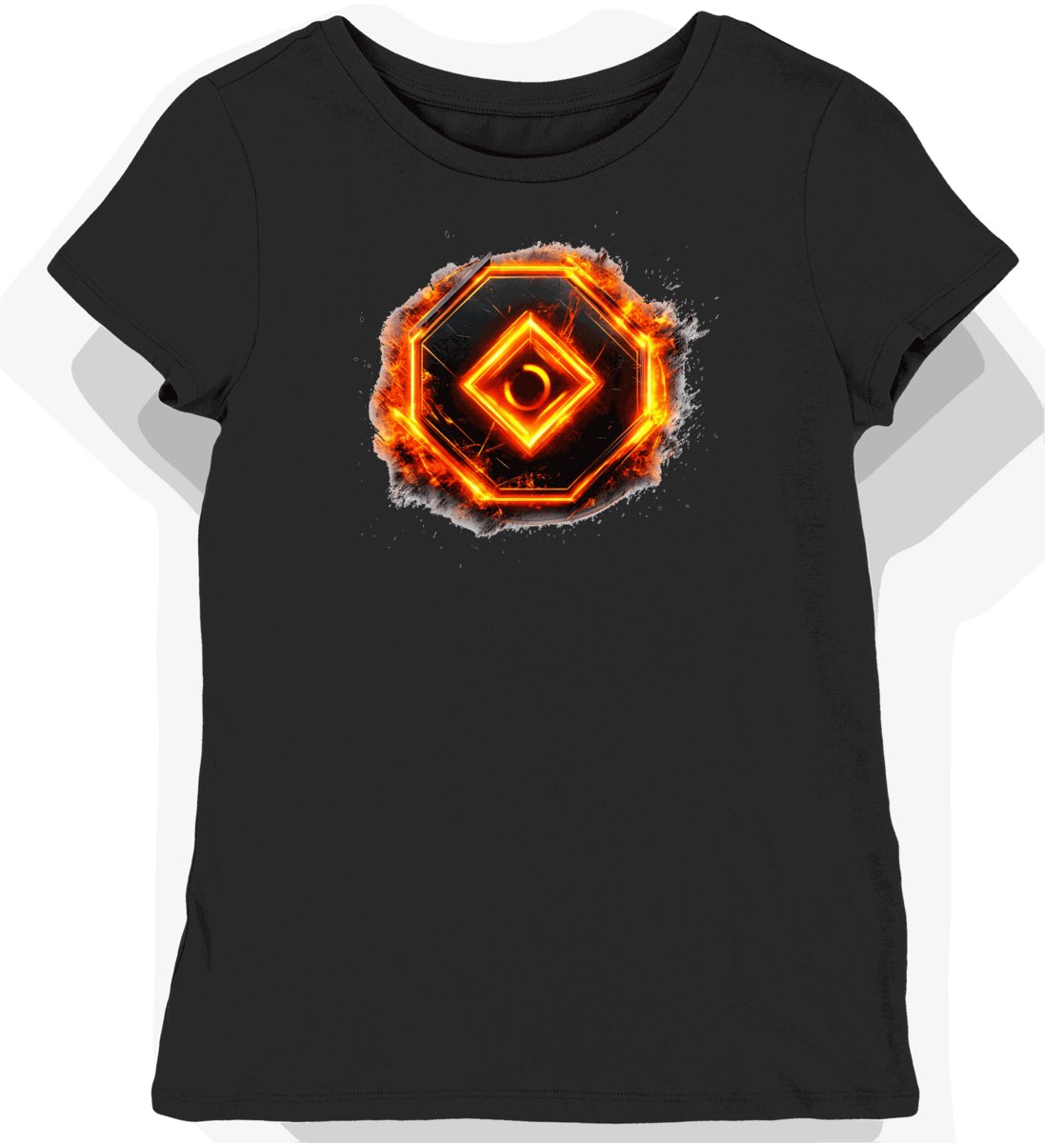 Koszulka damska czarna z motywem platform esportowych XS