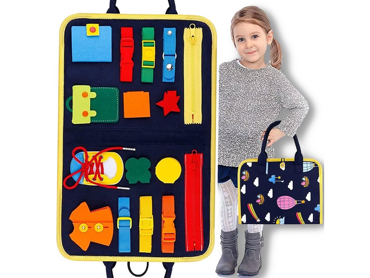 Tablica Edukacyjna Manipulacyjna Montessori Sensoryczna Książeczka Miękka Typ 2