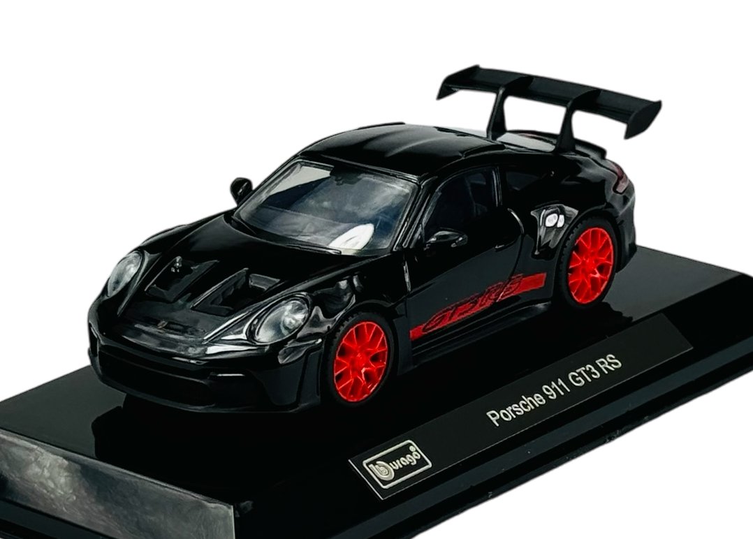 BBURAGO RACE PORSCHE 911 GT3 RS CZARNY 1:43 + GABLOTKA 38313
