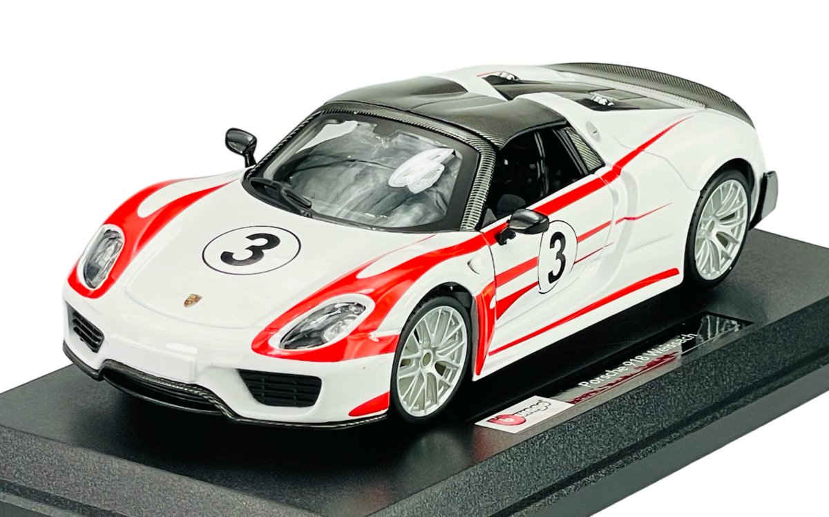BBURAGO PORSCHE 918 WEISSACH BIAŁY 1:24 28009