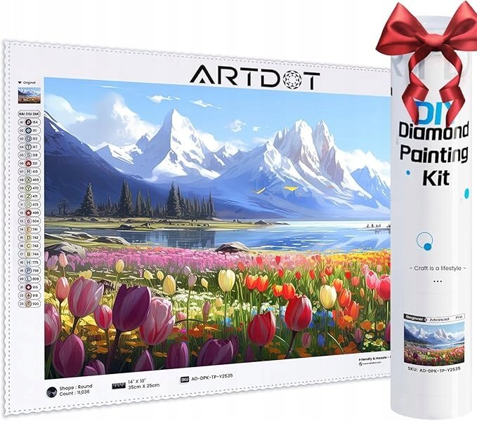 Obraz Haft Diamentowy Diamond Painting Góry Wyklejanka Mozaika DIY 30x40 cm