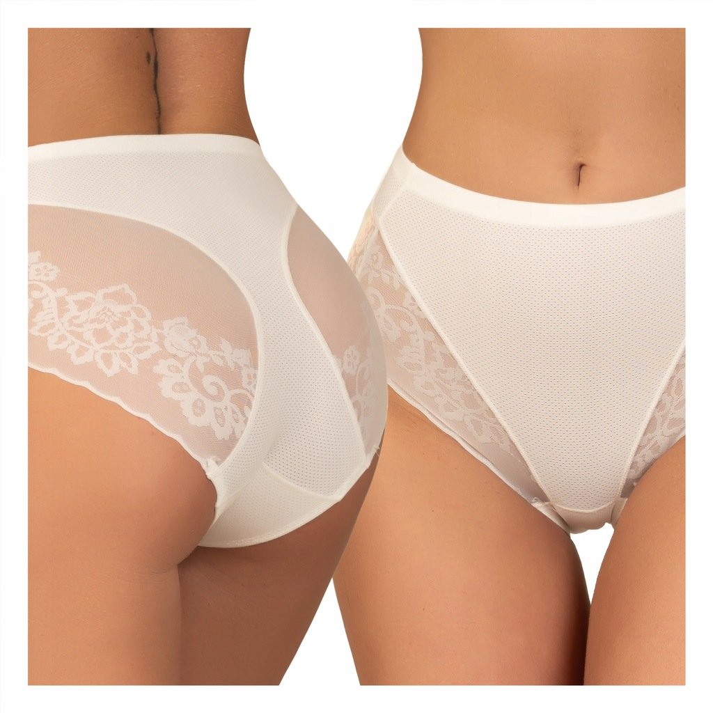 Wyszczuplające majtki MODELUJĄCE korygujące ODDYCHAJĄCE koronkowe
