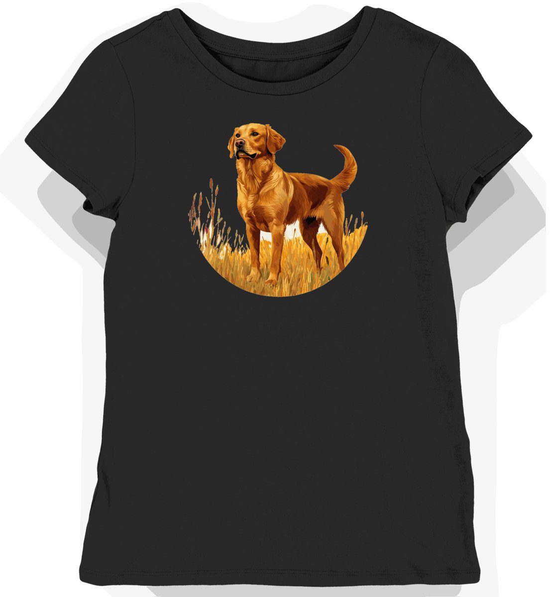 Koszulka damska czarna z nadrukiem psa Chesapeake Bay Retriever XS