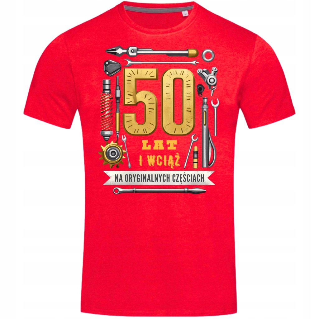 Koszulka męska prezent na urodziny 50 Lat i Wciąż na Oryginalnych Częściach
