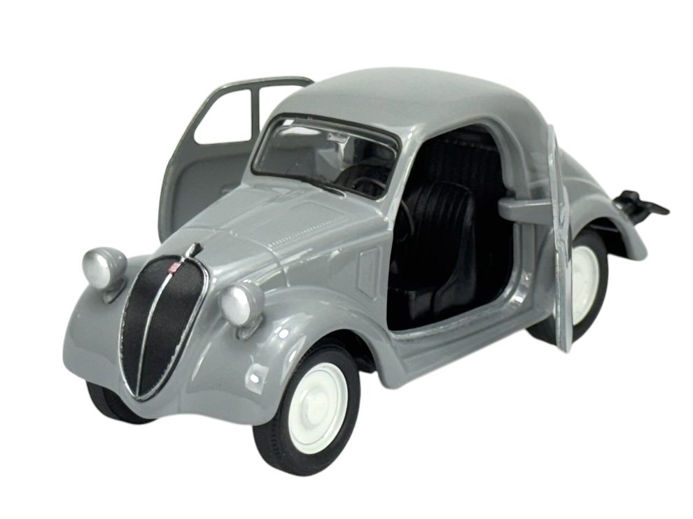 WELLY OLD TIMER 1936 FIAT 500 TOPOLINO SZARY 1:34 SAMOCHÓD NOWY METALOWY MODEL