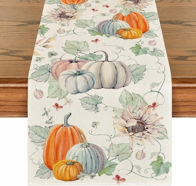 OBRUS BIEŻNIK JESIENNY DYNIE DEKORACYJNY NA STÓŁ HALLOWEEN OZDOBNY 40x180cm
