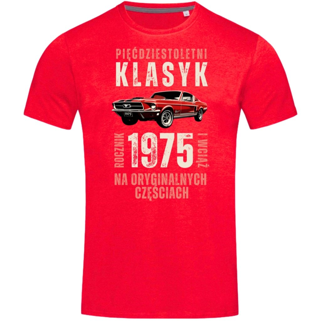 Koszulka męska prezent na 40 50 60 70 urodziny Klasyk Mustang Wpisz Rocznik