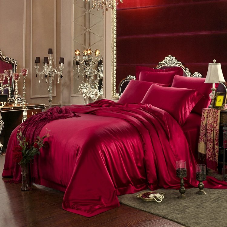 Jedwabna Pościel 180x200 +2x 70x80 Kołdra Poduszka