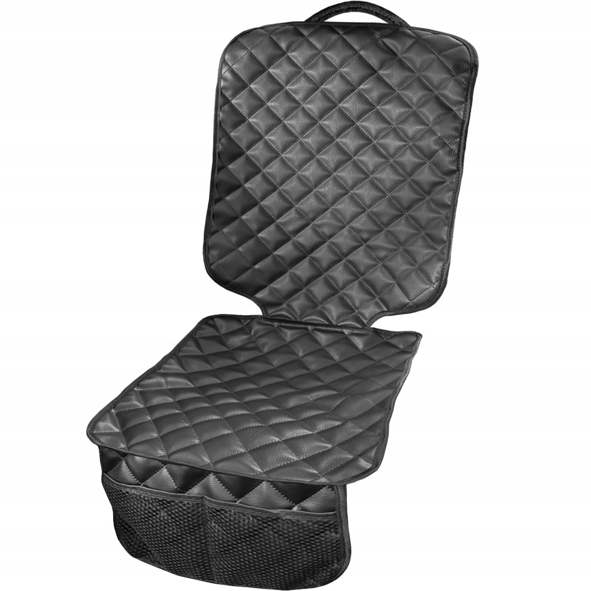 Mata Pod Fotelik Samochodowy Ochronna Osłona Fotela Pikowana Ekoskóra Duża
