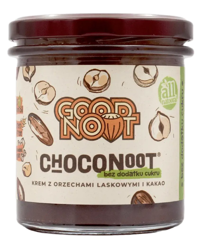 Krem z Orzechów Laskowych i Kakao CHOCONOOT 330g – Bez Cukru, Bezglutenowy