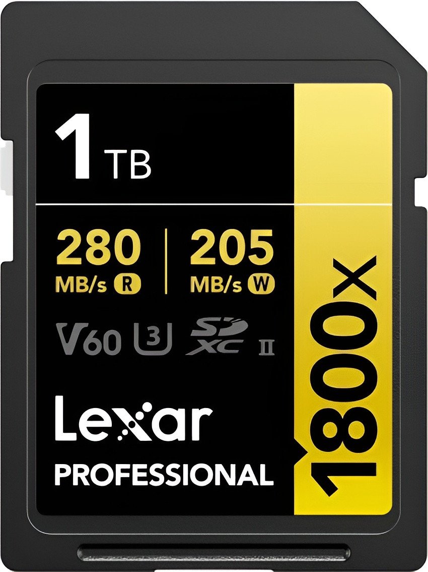 Lexar Professional 1800x SDXC 1 TB Class 10 UHS-II/U3 V60 LSD1800001T-BNNNG