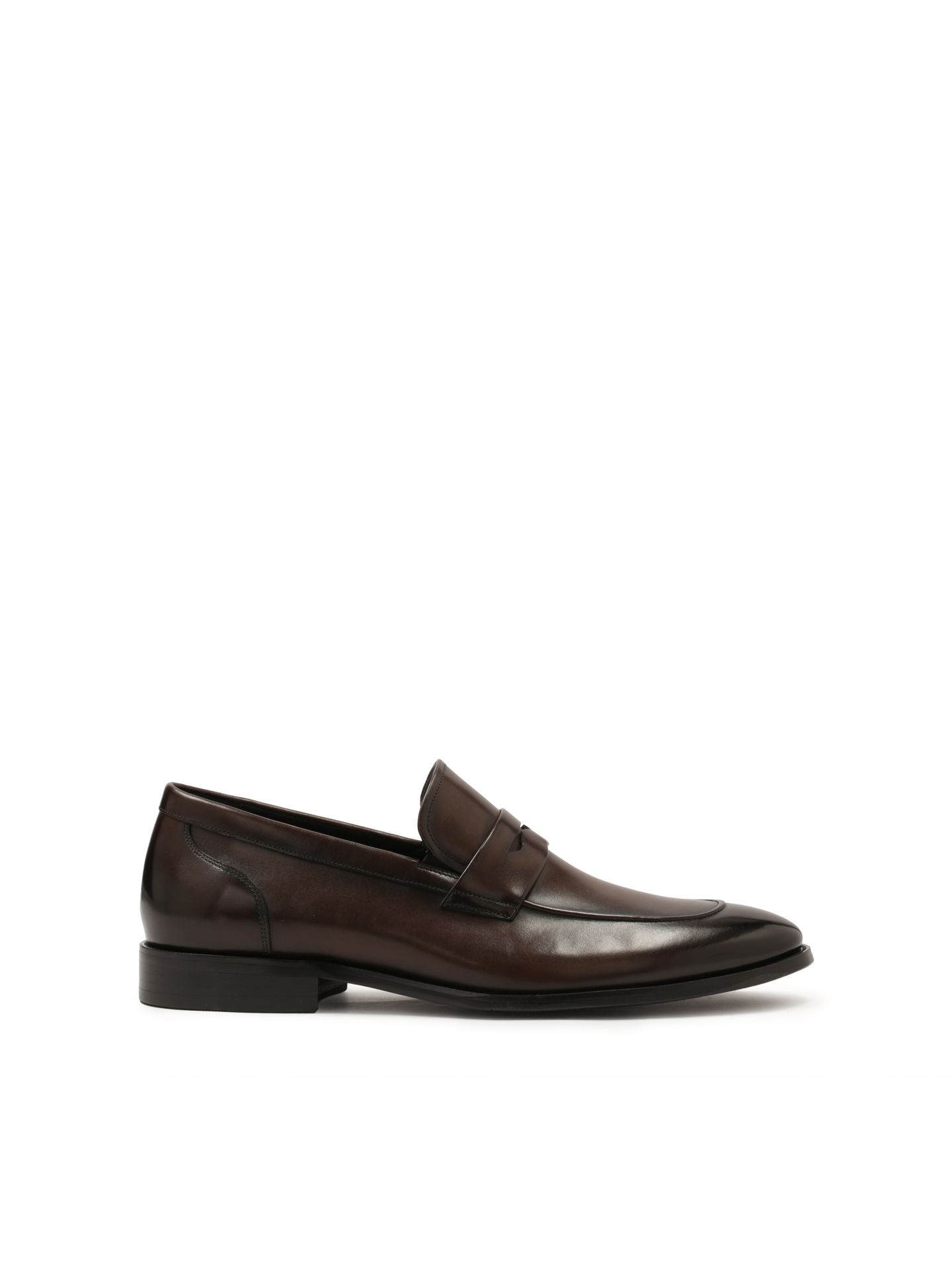 Eleganckie brązowe loafersy ze skóry - 42