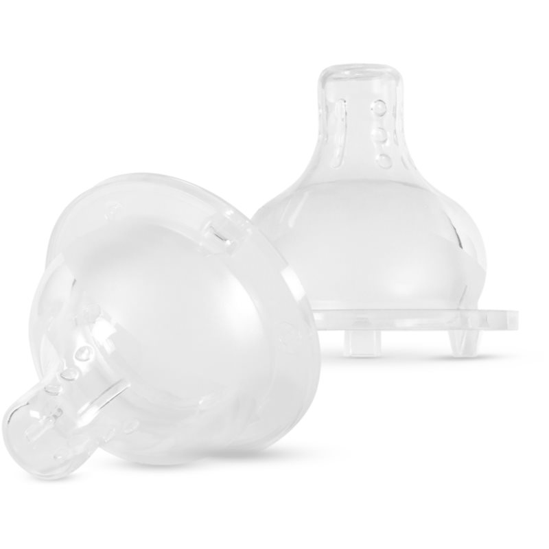 Baboo Premium Silicone Teat Medium Flow smoczek do butelki 3m+ 2 szt.