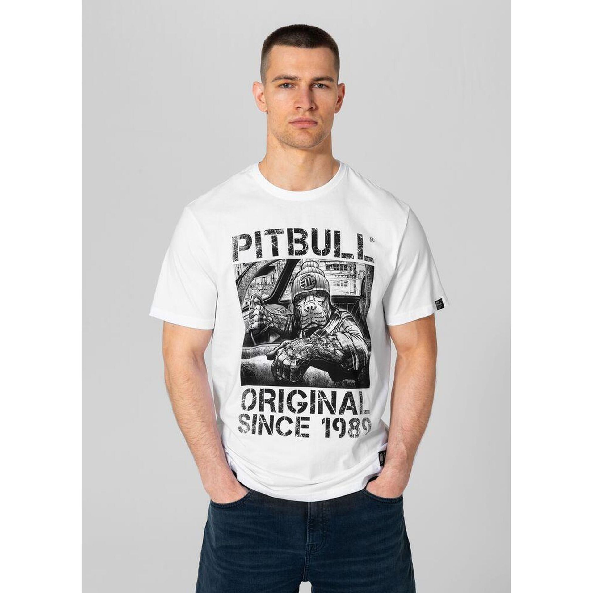 Koszulka Pit Bull Middle Weight 170 Basic Drive '24 - Biała M