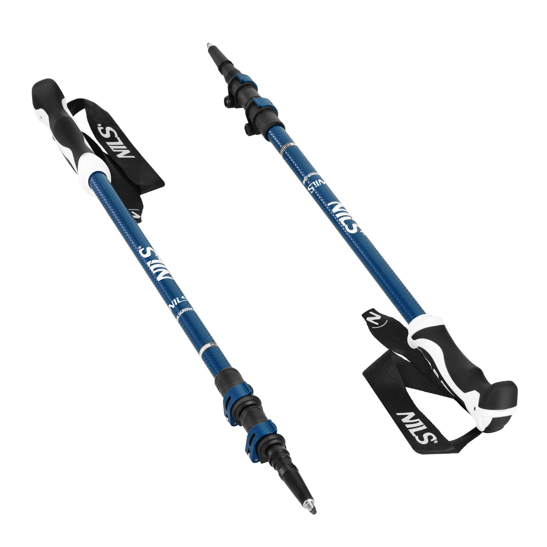 Kijki trekkingowe NILS TK8601 (65 - 135 cm) Niebieski