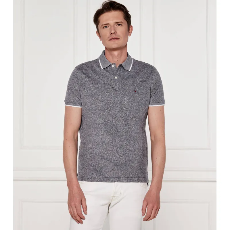 Tommy Hilfiger Polo Regular Fit z dodatkiem lnu